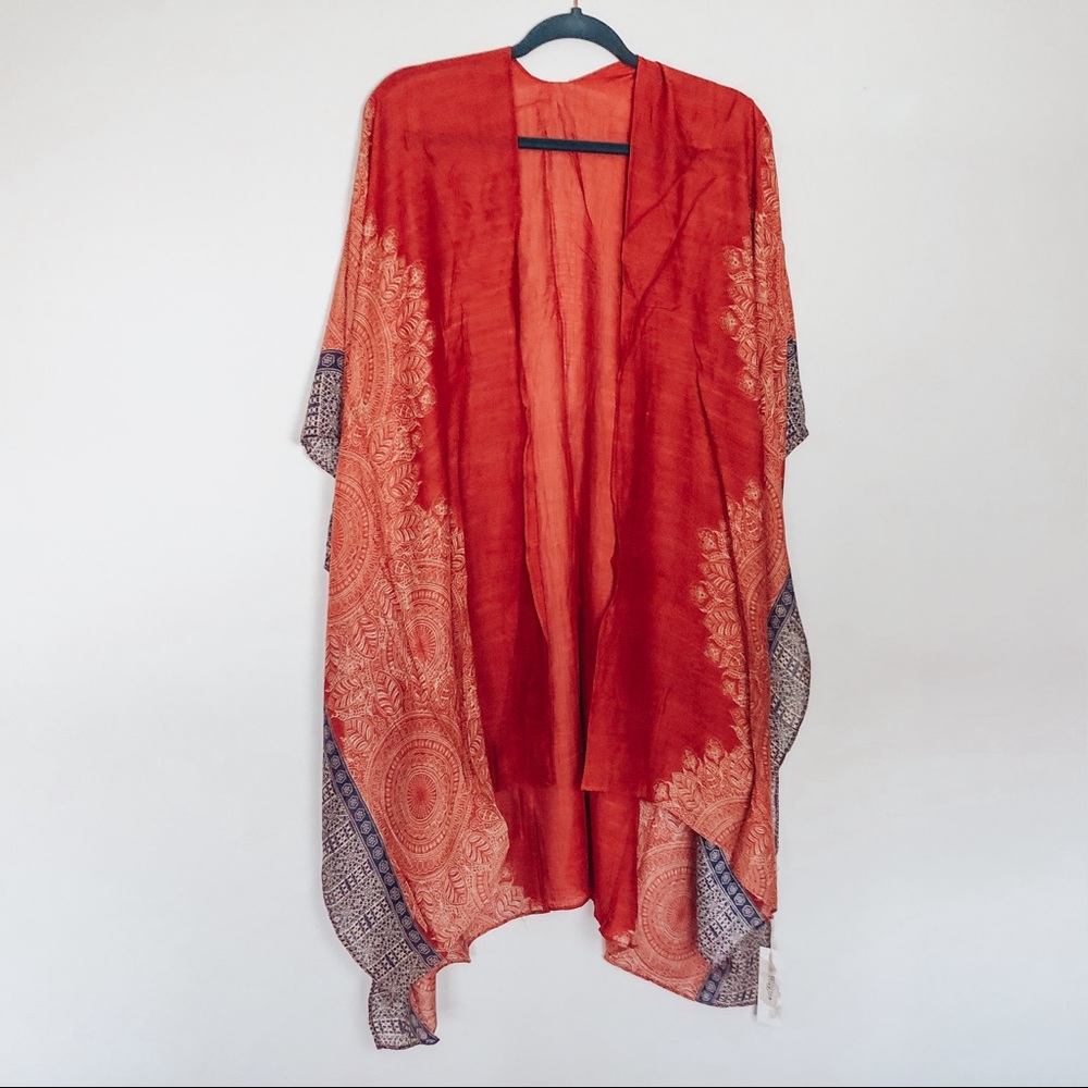 Boho mandala print kimono NWT